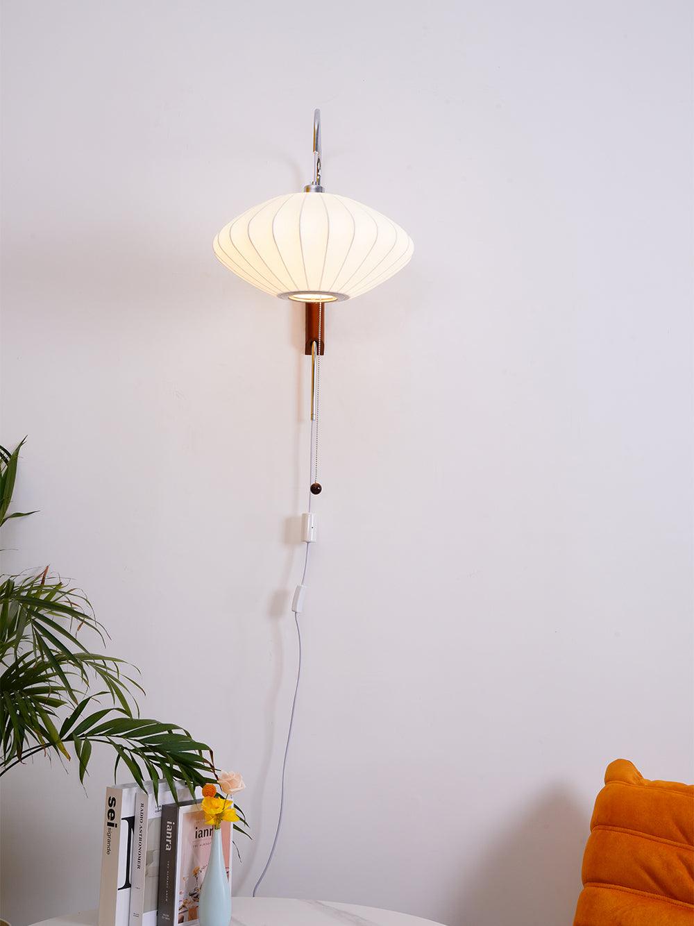 Eryvia | Stoff Oval Wandleuchte