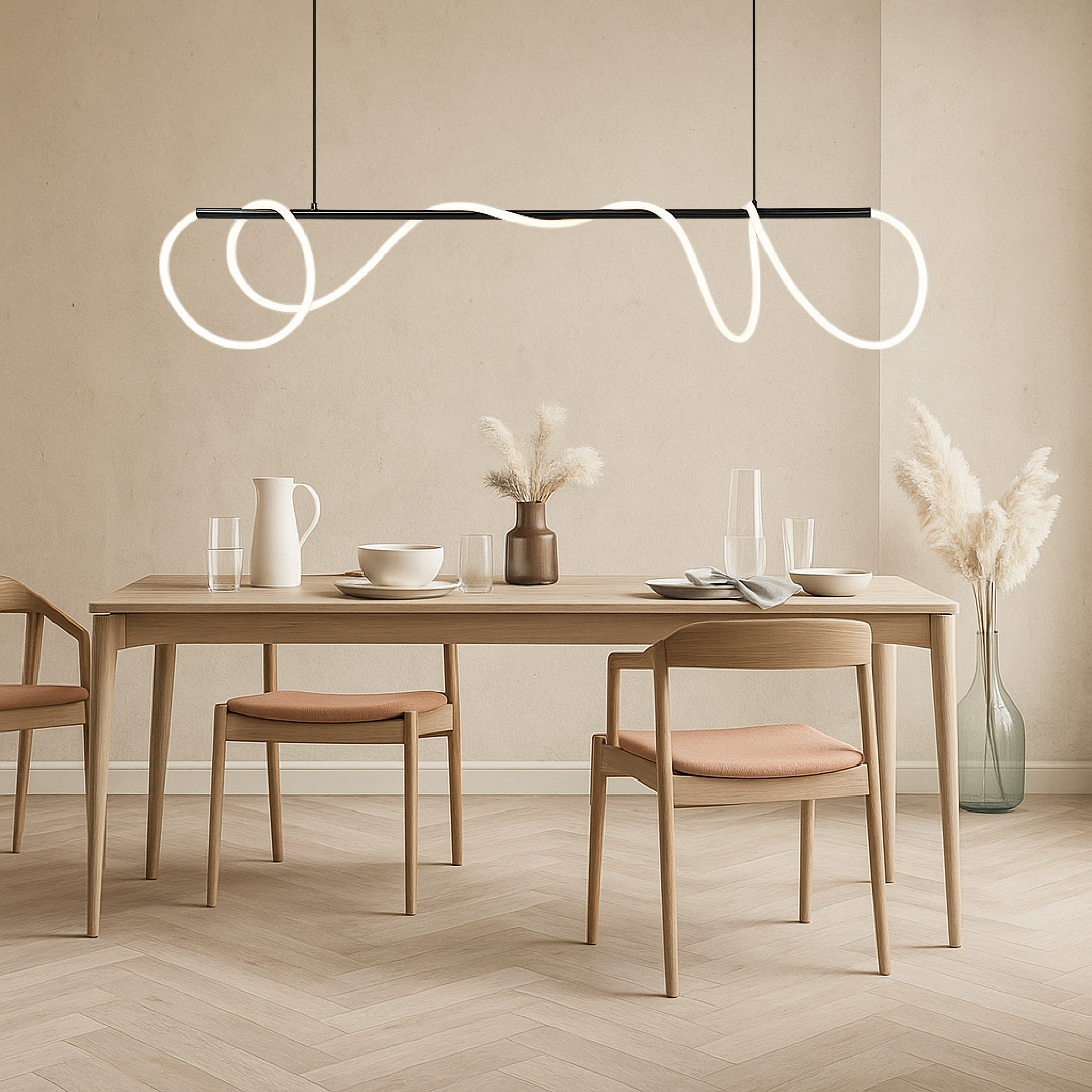 Lyvora | LED Deckenleuchte im Wellen-Design