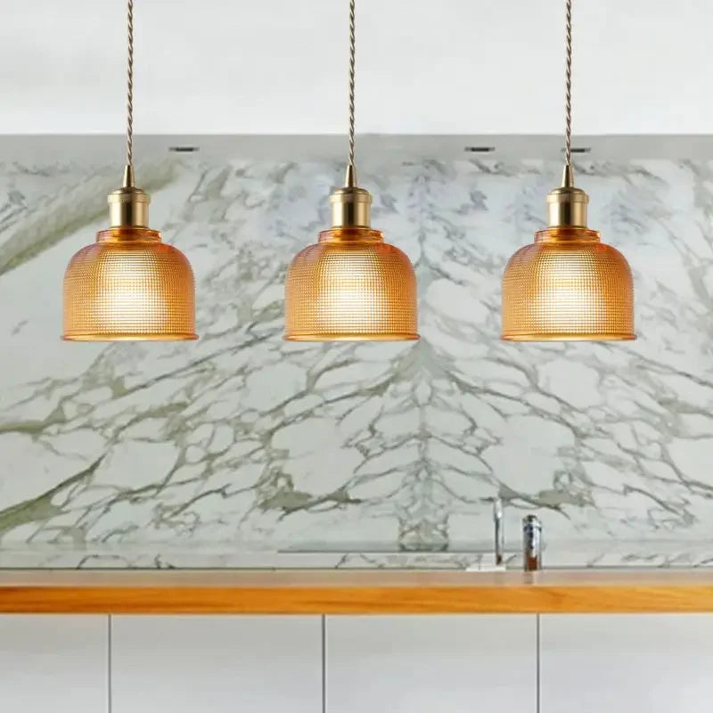 Ambera | Pendelleuchte im Strukturglas-Design