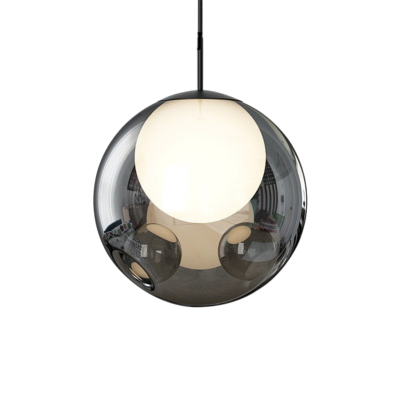 Elyra | Pendelleuchte mit Spiegelglas-Kugel
