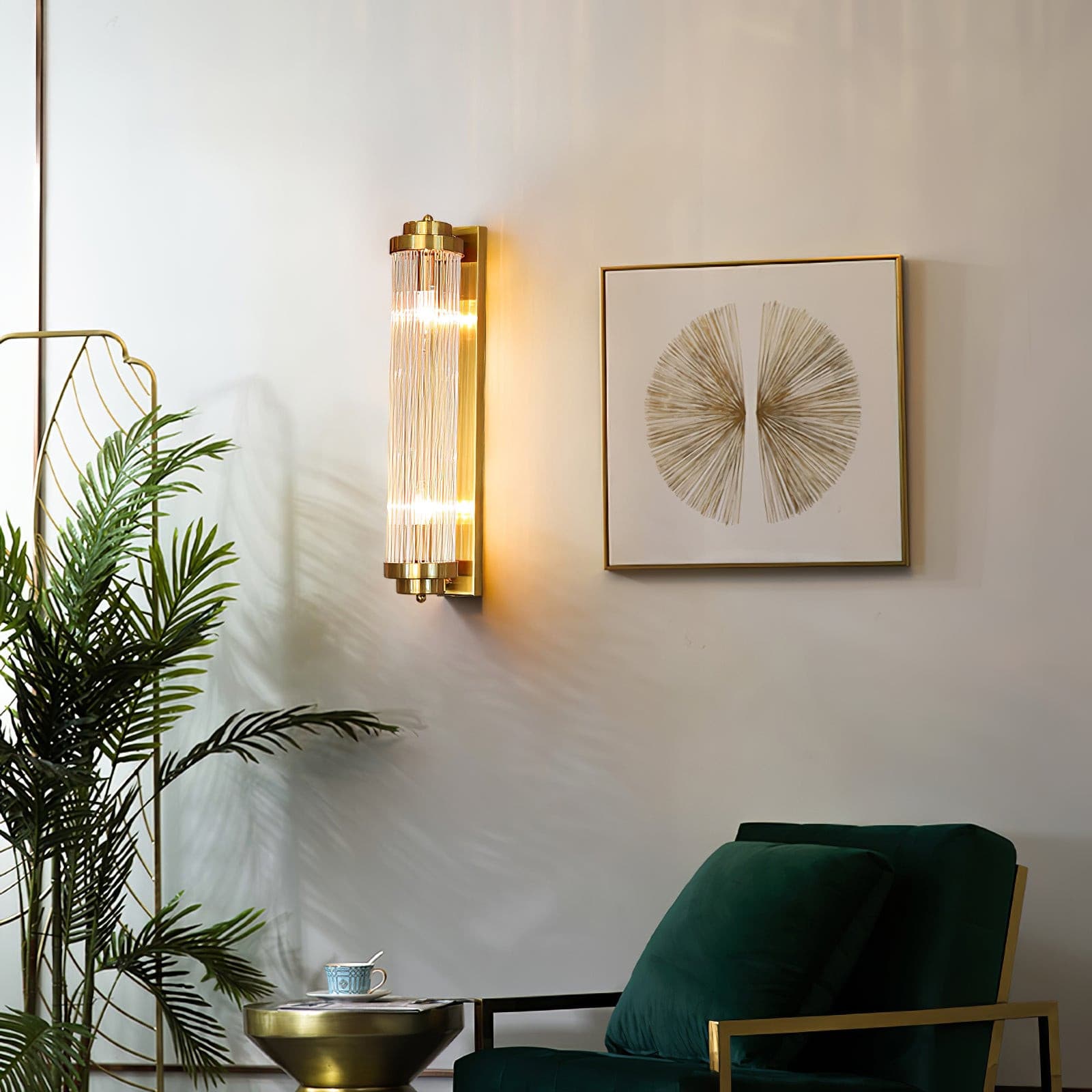 Retro | Glas LED Wandleuchte Vintage Stil