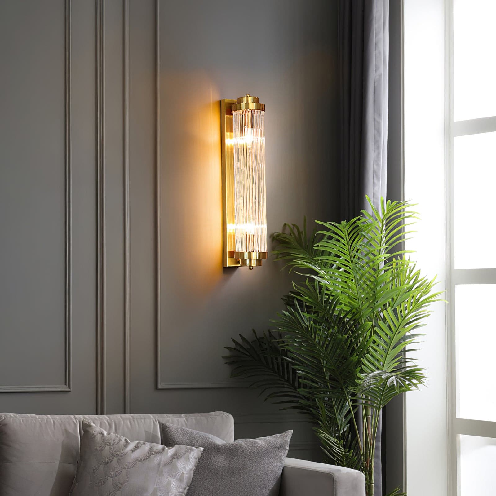Retro | Glas LED Wandleuchte Vintage Stil