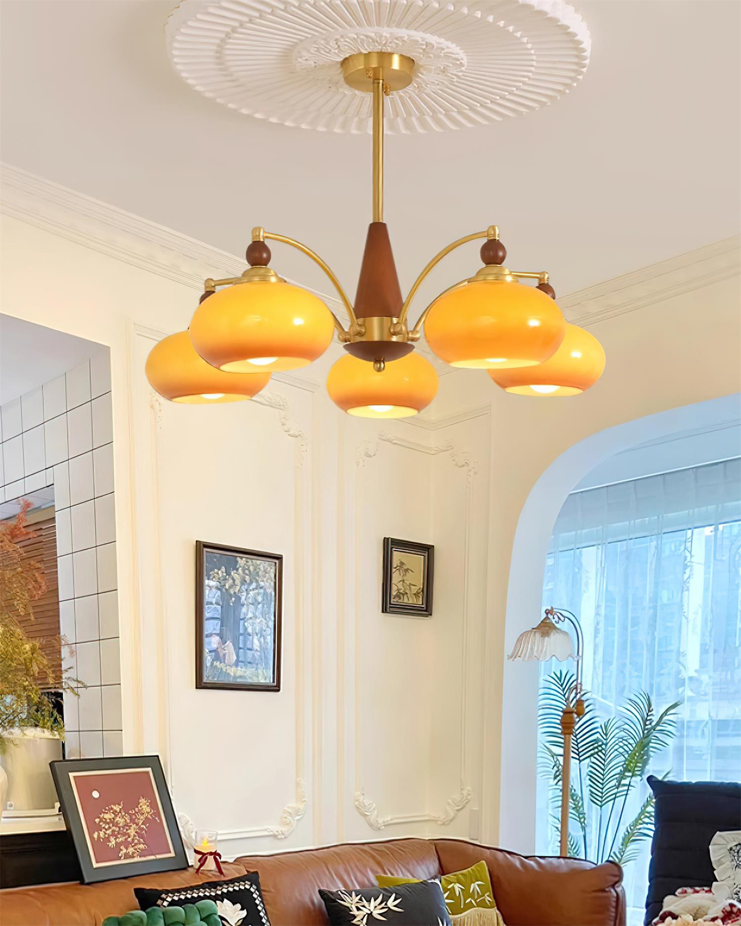 Clavira | Vintage-Deckenleuchte mit Opalglas