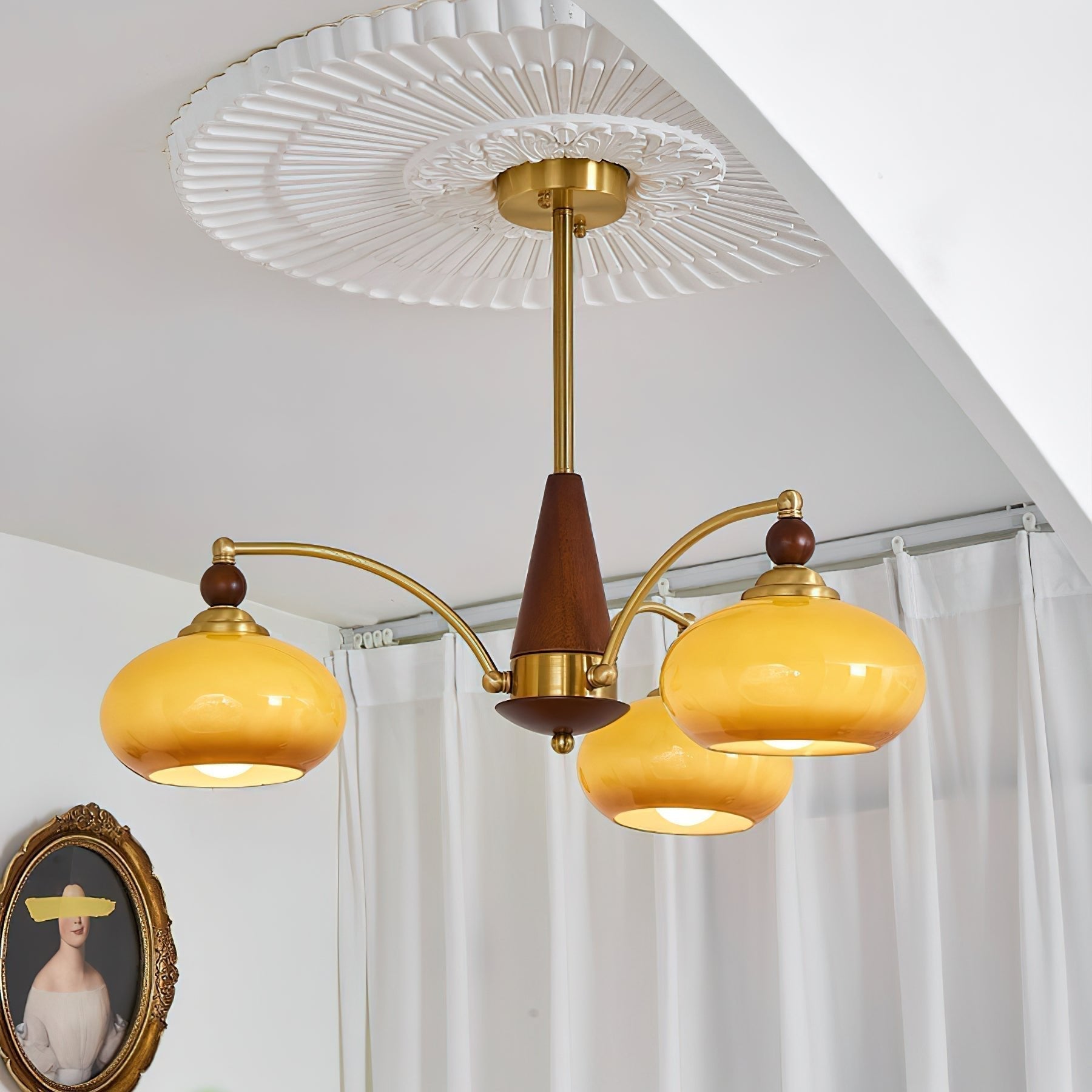 Clavira | Vintage-Deckenleuchte mit Opalglas