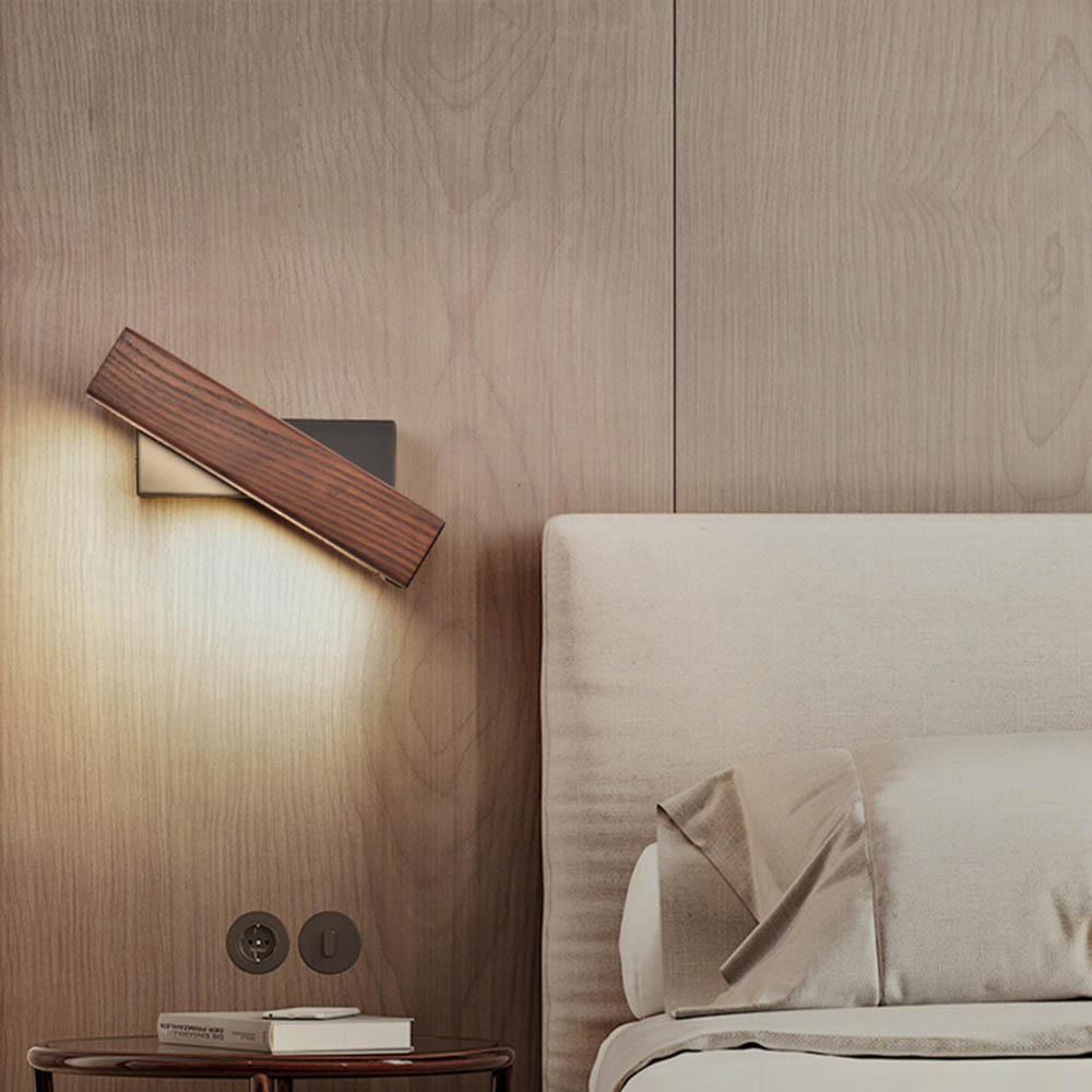 Alviro | LED-Wandleuchte Holz- und Eisen-Design