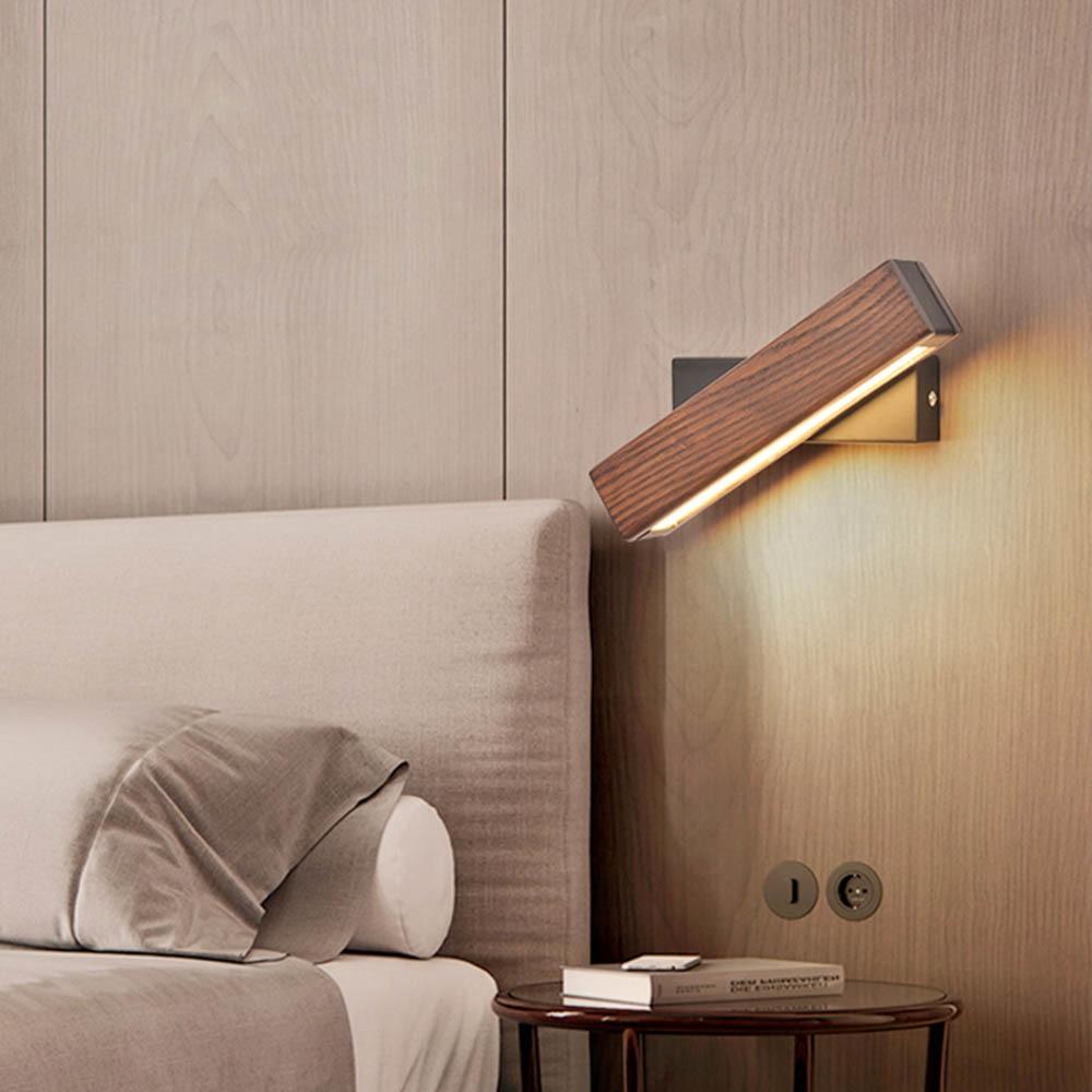 Alviro | LED-Wandleuchte Holz- und Eisen-Design
