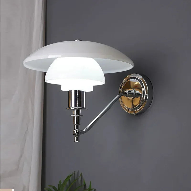 Norvia – Retro LED Wandlampe mit Glasschirm