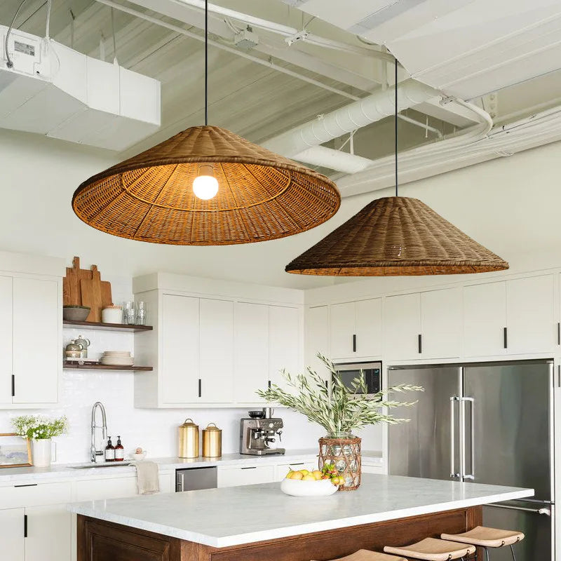 Ravena | Pendelleuchte im Rattandesign