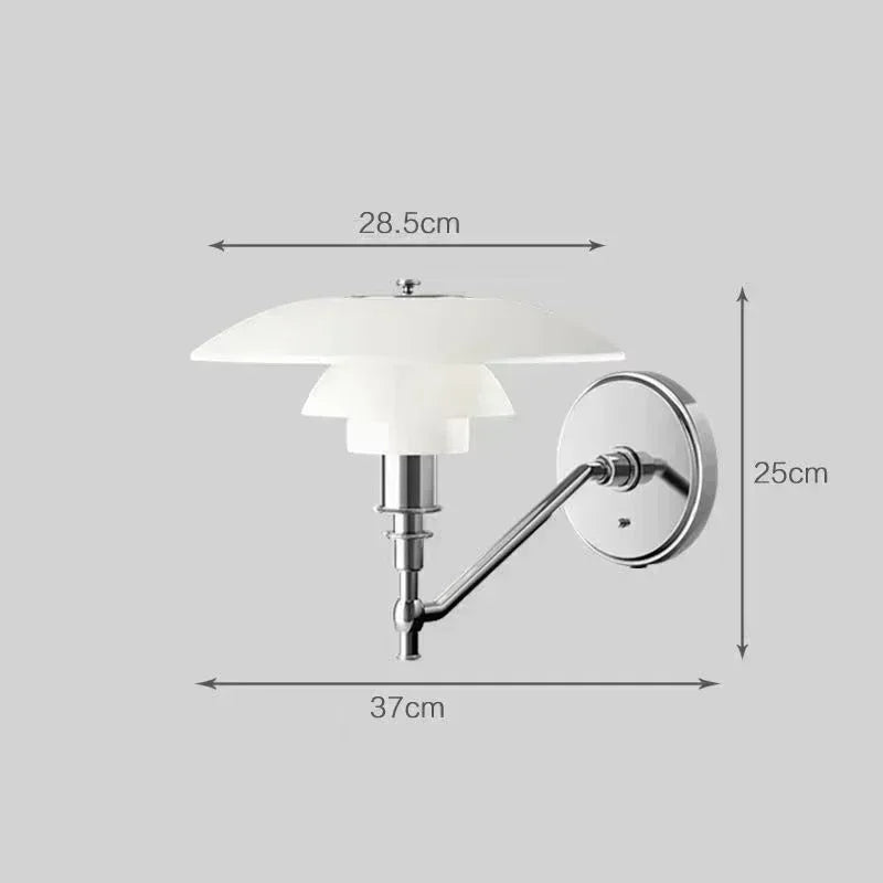 Norvia – Retro LED Wandlampe mit Glasschirm