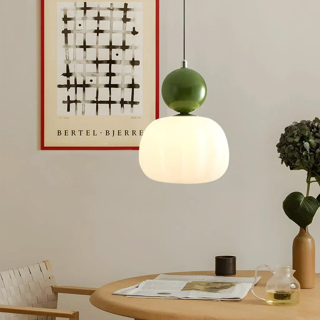 Lunero | Glas-Pendelleuchte mit Farbakzenten