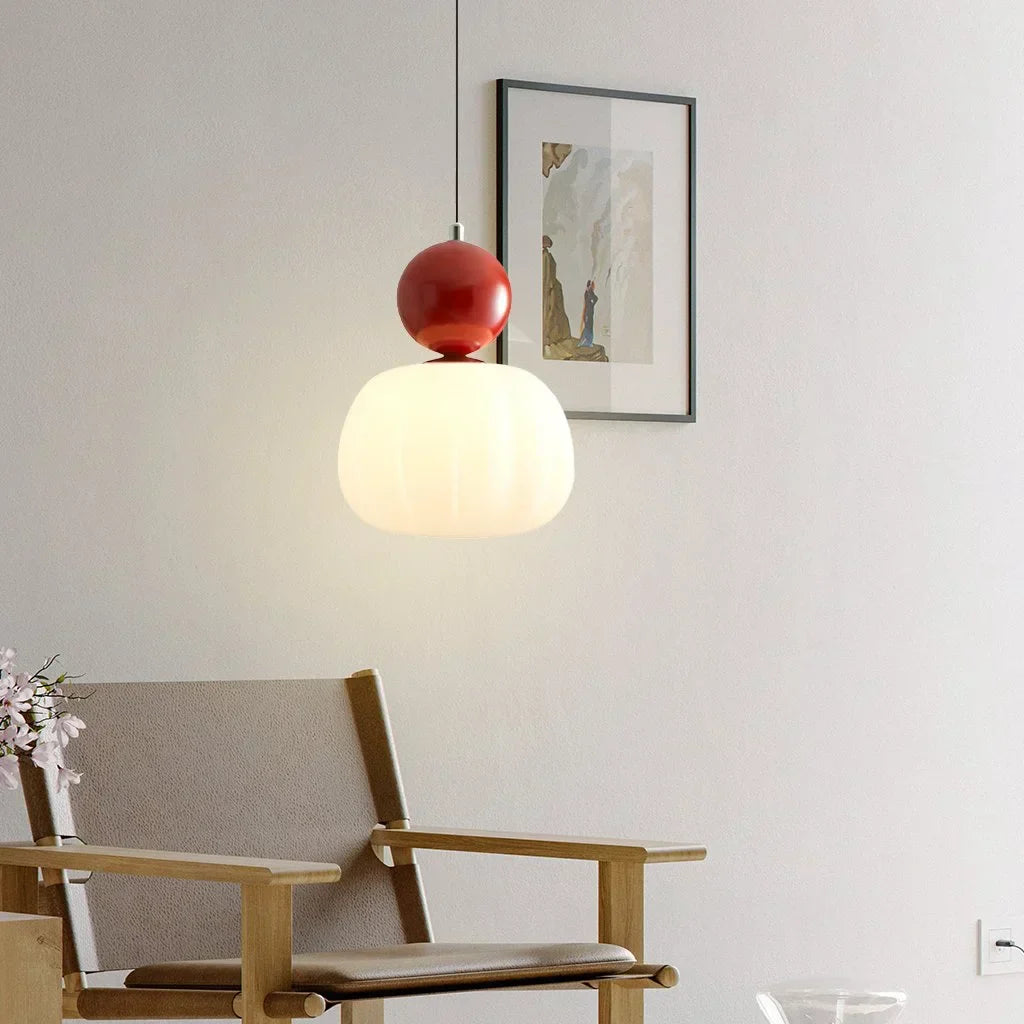 Lunero | Glas-Pendelleuchte mit Farbakzenten