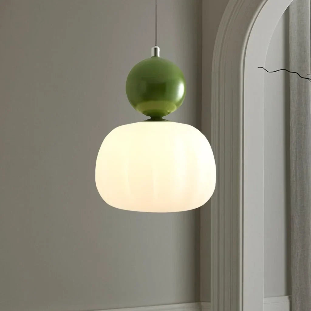 Lunero | Glas-Pendelleuchte mit Farbakzenten