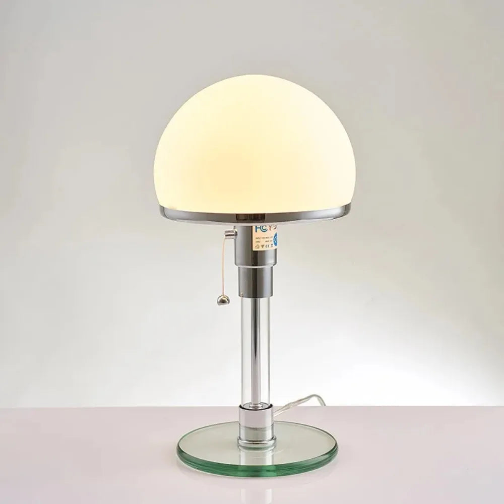 Orvella | Glas Tischlampe mit Opalglas-Schirm