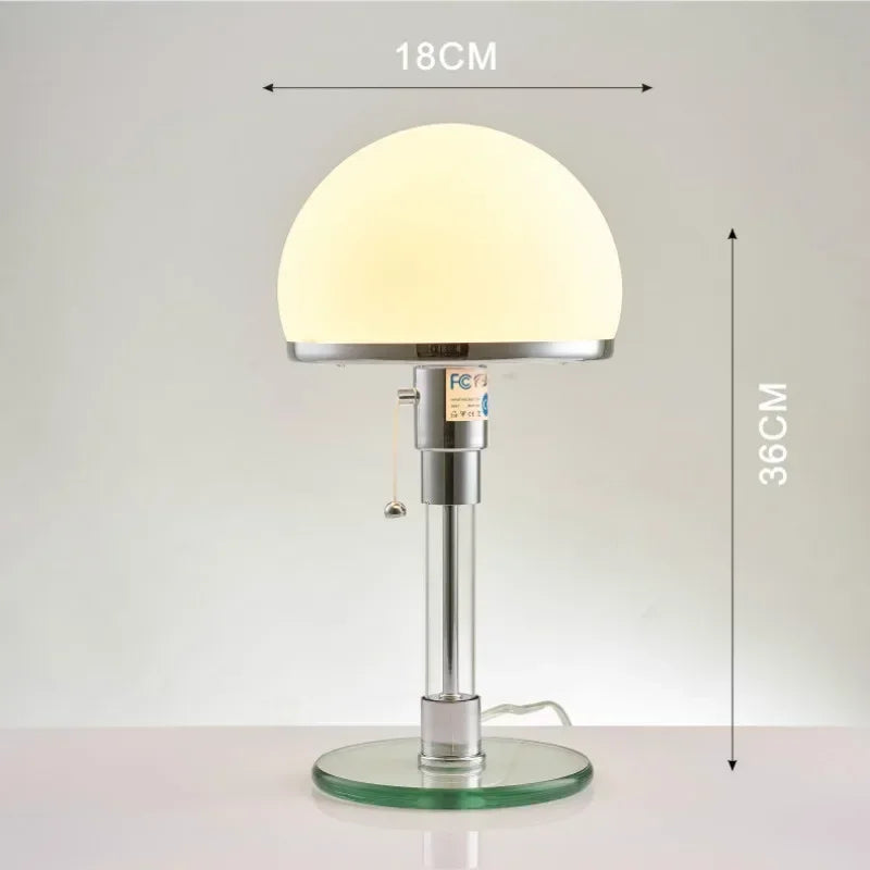 Orvella | Glas Tischlampe mit Opalglas-Schirm
