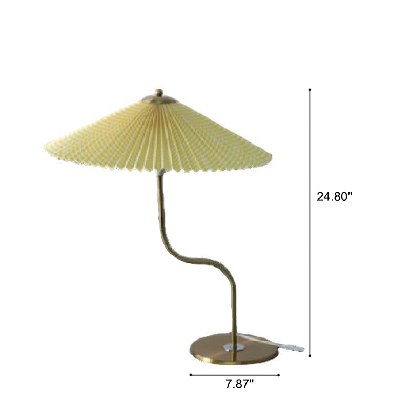 Favora | Tischlampe mit Gefaltetem Fächer-Schirm