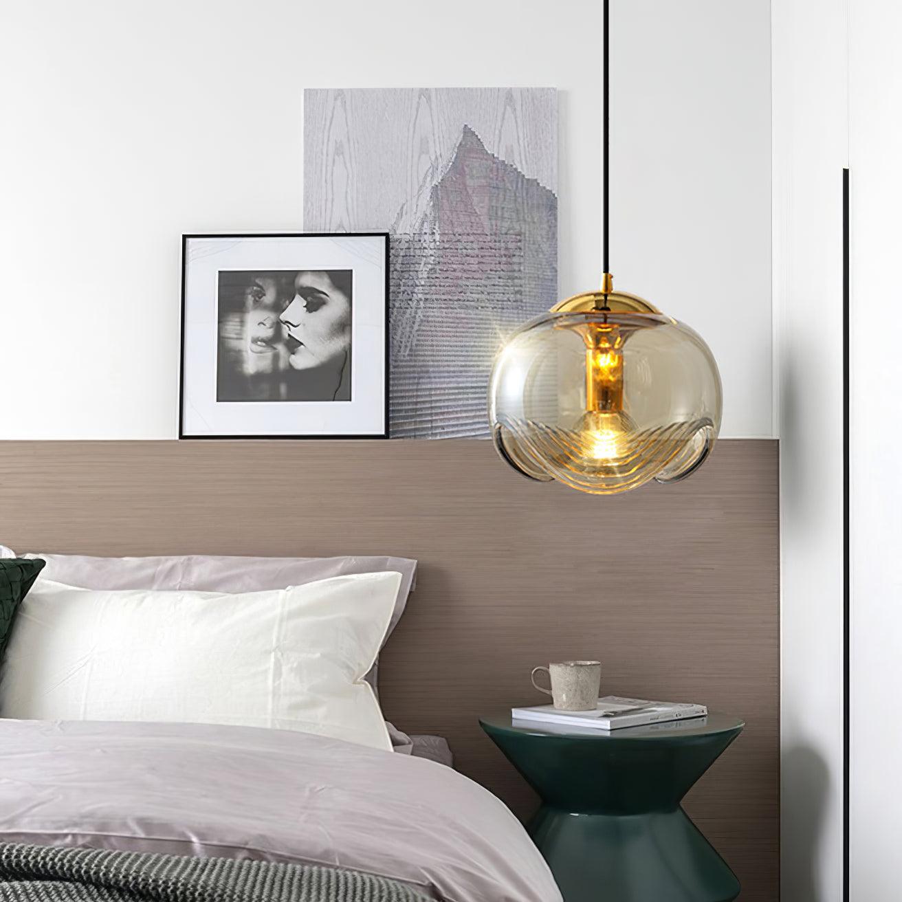 Alviera | Glas Pendelleuchte mit Skulpturform