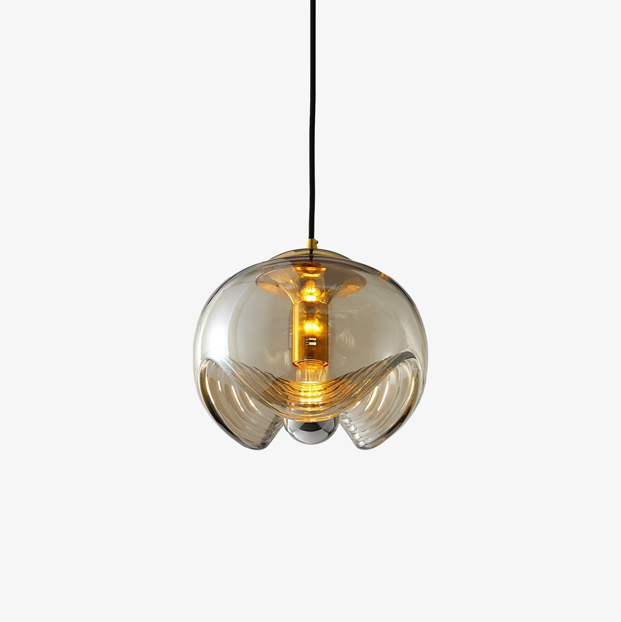 Alviera | Glas Pendelleuchte mit Skulpturform