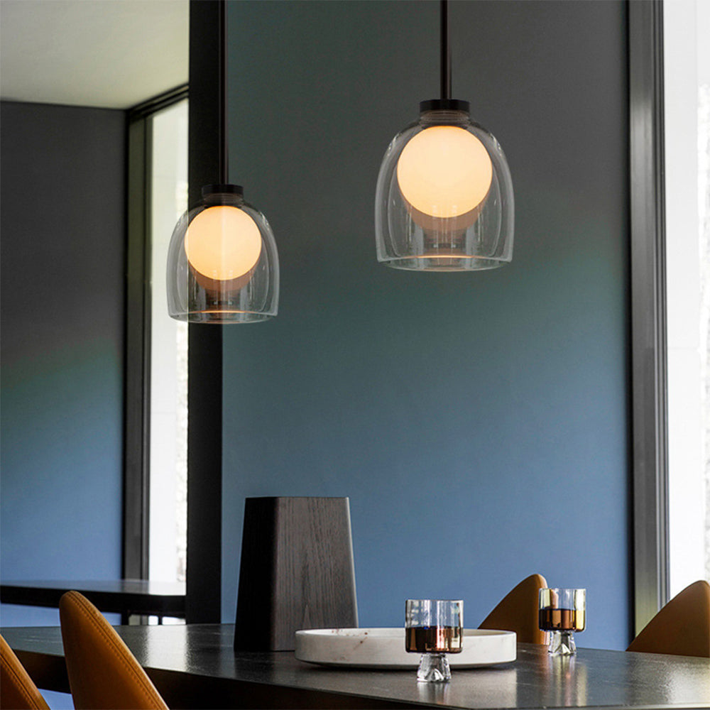 Orvya | Pendelleuchte im Glaszylinder-Design