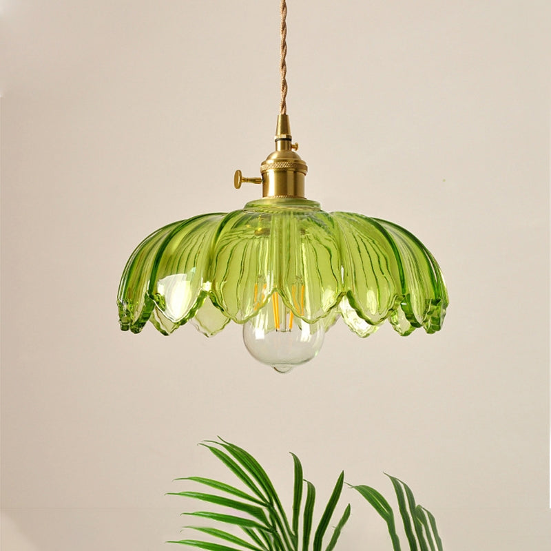 Vintage Blüten-Pendelleuchte | Floraler Charme im Retro-Stil