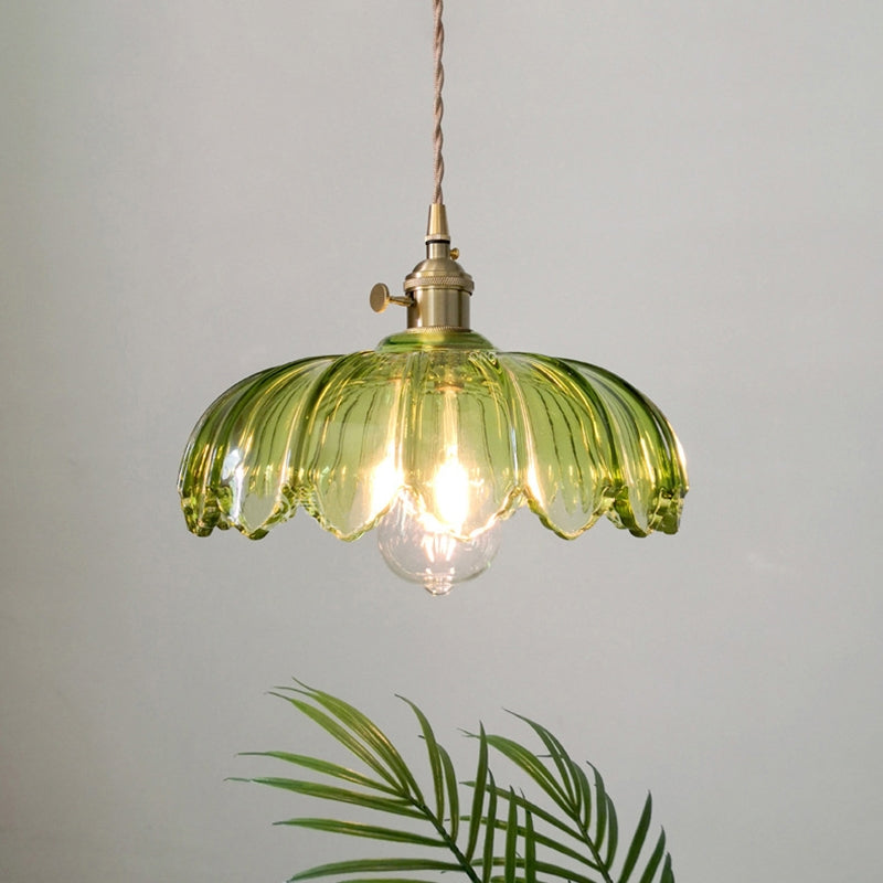 Vintage Blüten-Pendelleuchte | Floraler Charme im Retro-Stil