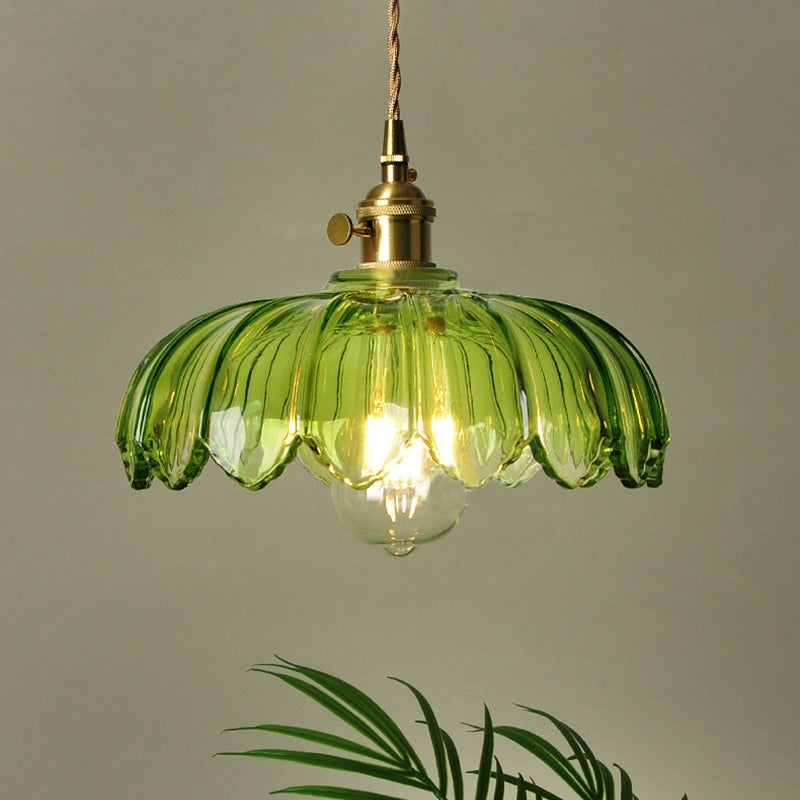 Vintage Blüten-Pendelleuchte | Floraler Charme im Retro-Stil