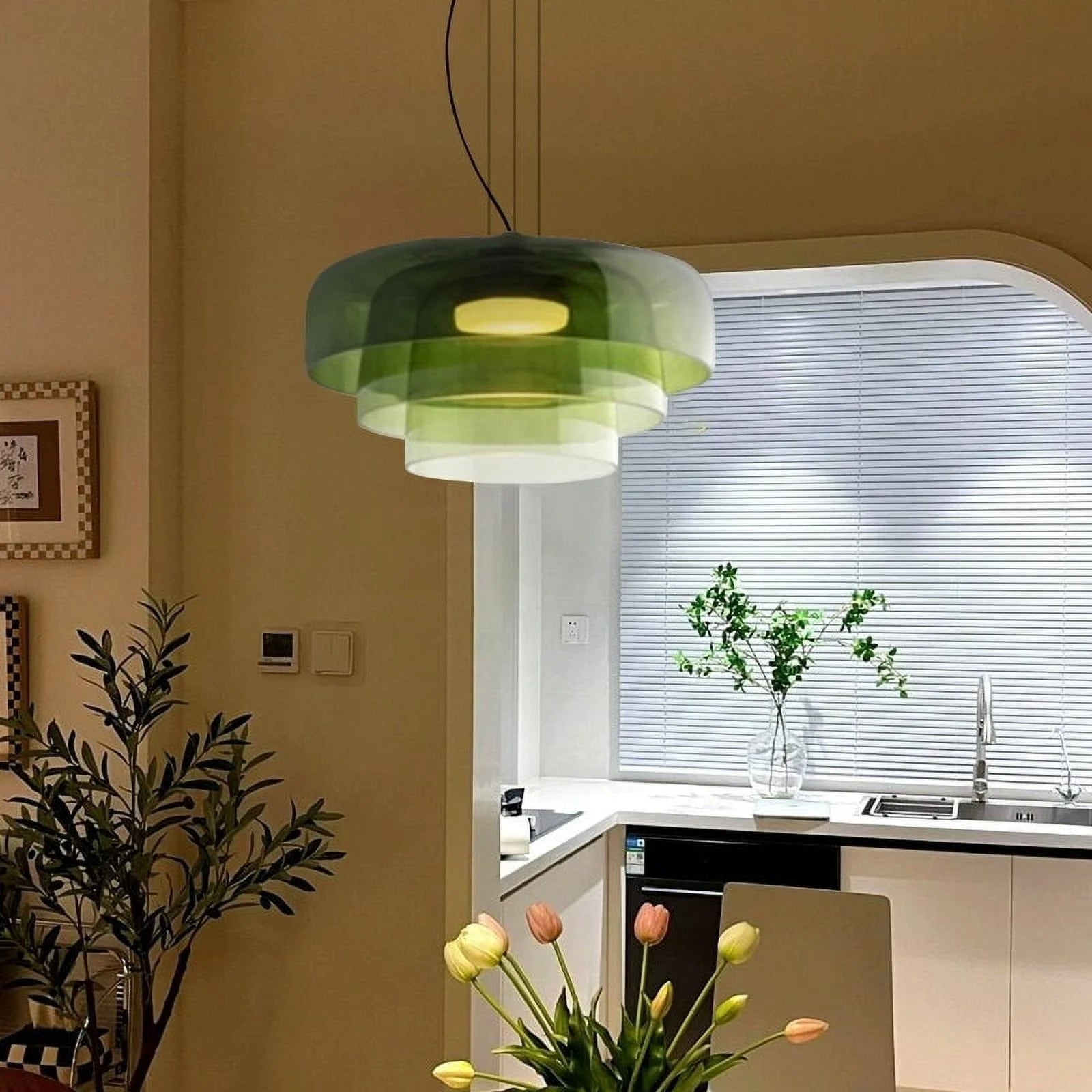 Aureon | Pendelleuchte aus getöntem Glas
