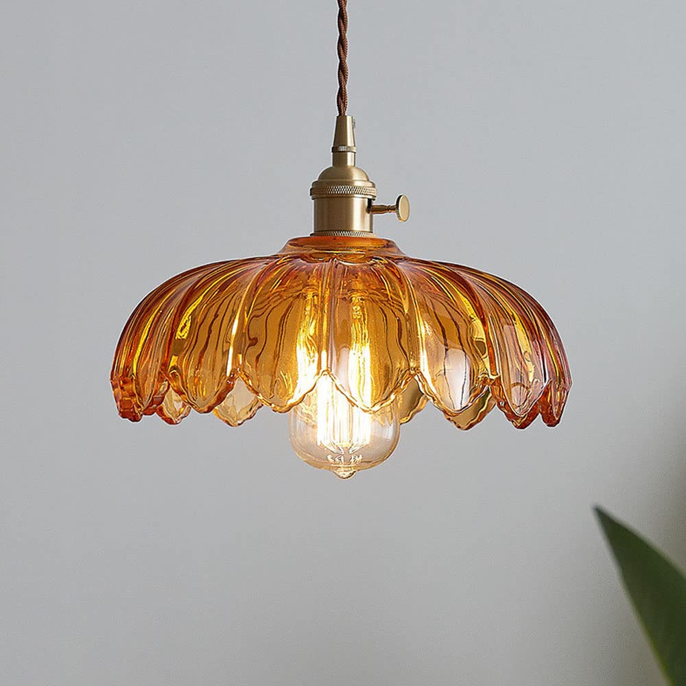 Vintage Blüten-Pendelleuchte | Floraler Charme im Retro-Stil
