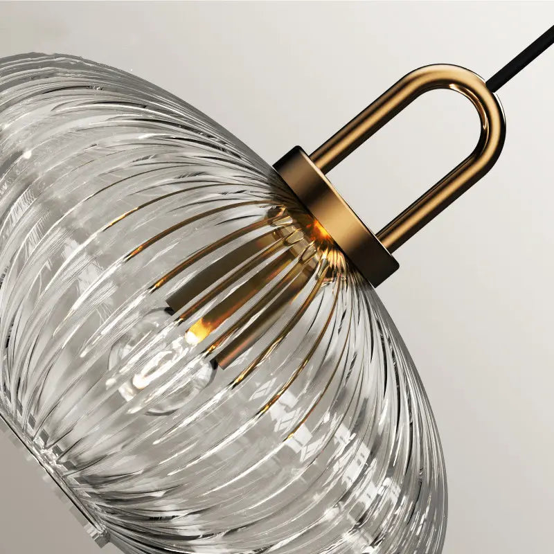 Clarena | Pendelleuchte im Riffelglas-Design