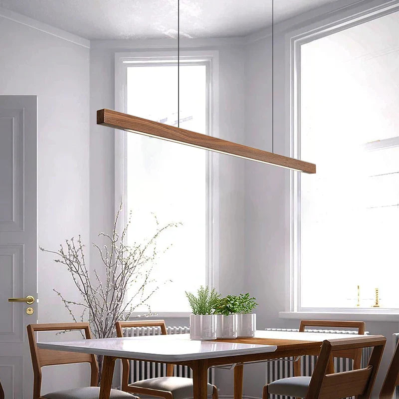 Cedira | Pendelleuchte im Holzleisten-Design
