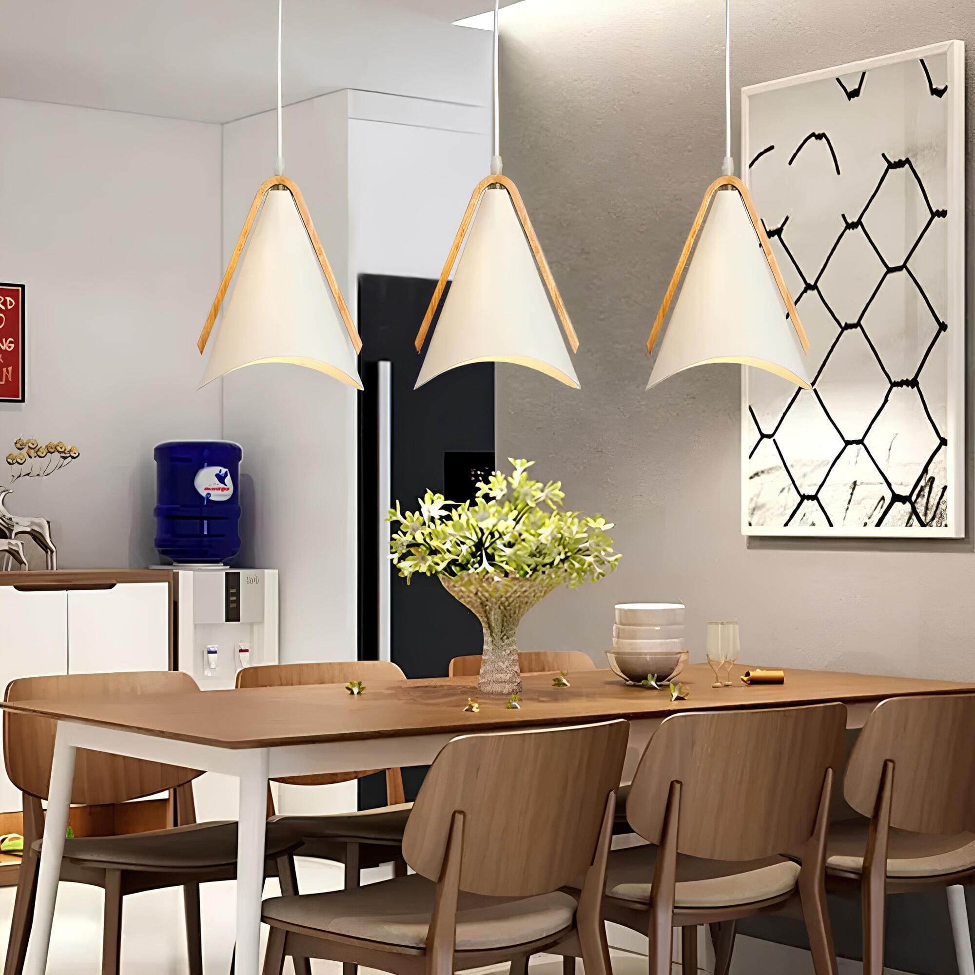 Teyra | Pendelleuchte im Holzrahmendesign