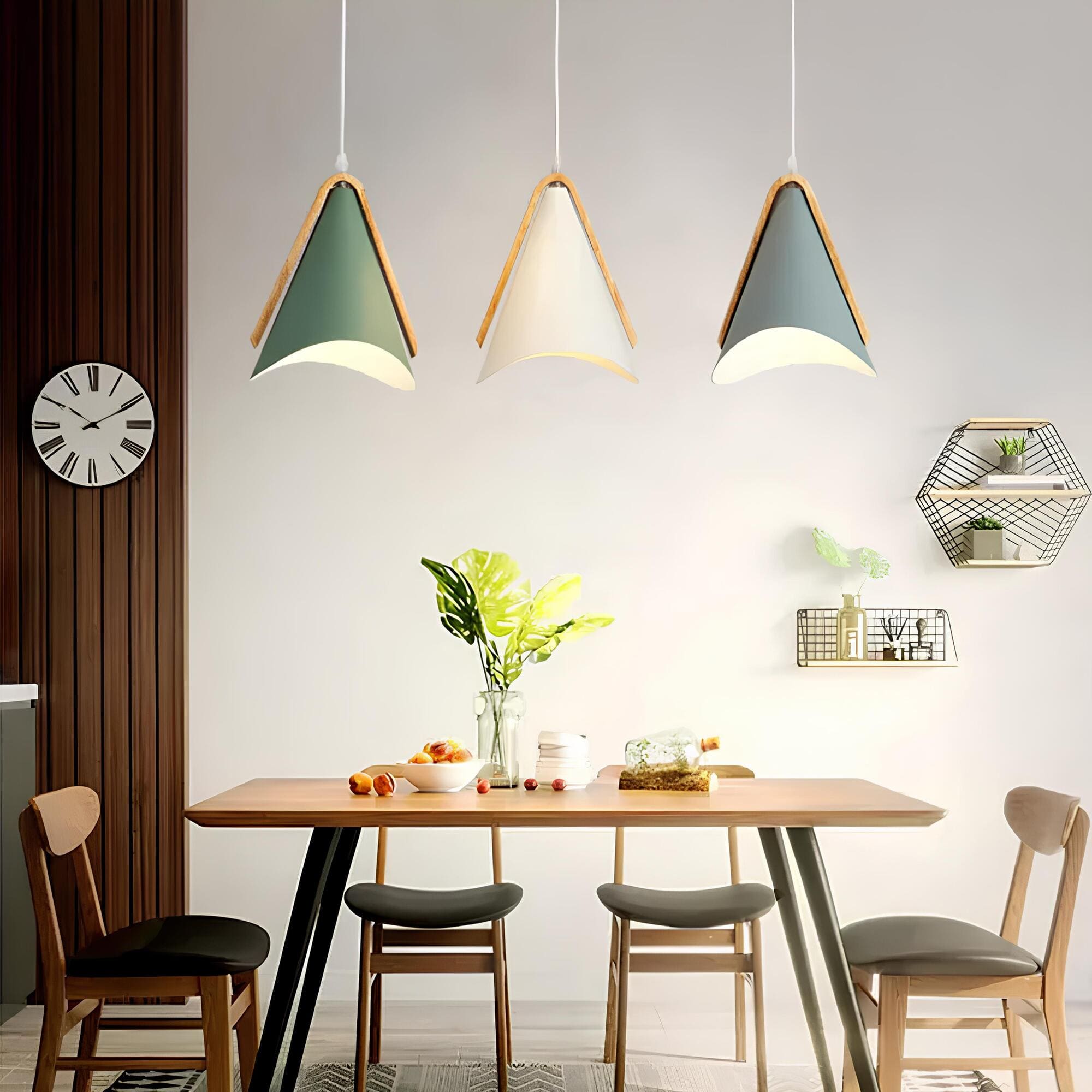 Teyra | Pendelleuchte im Holzrahmendesign