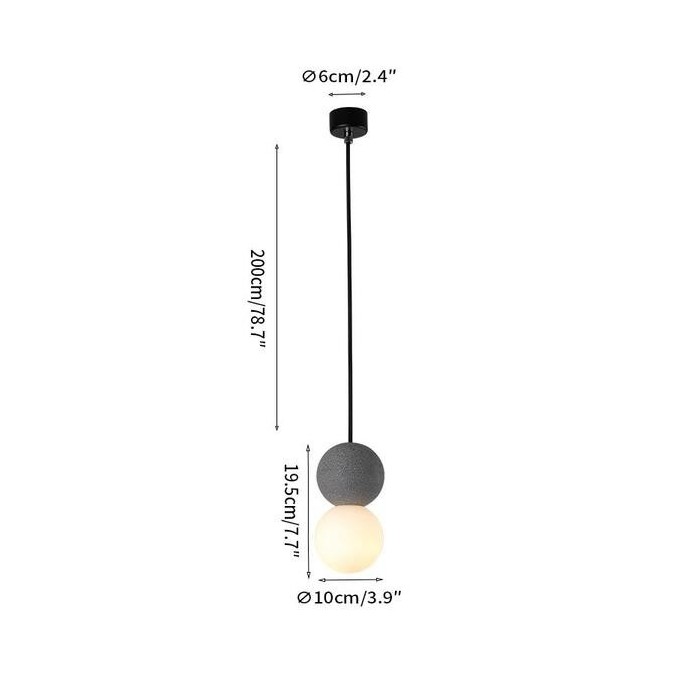 Oriva | Minimalistische Kugel Pendelleuchte im Modern Design