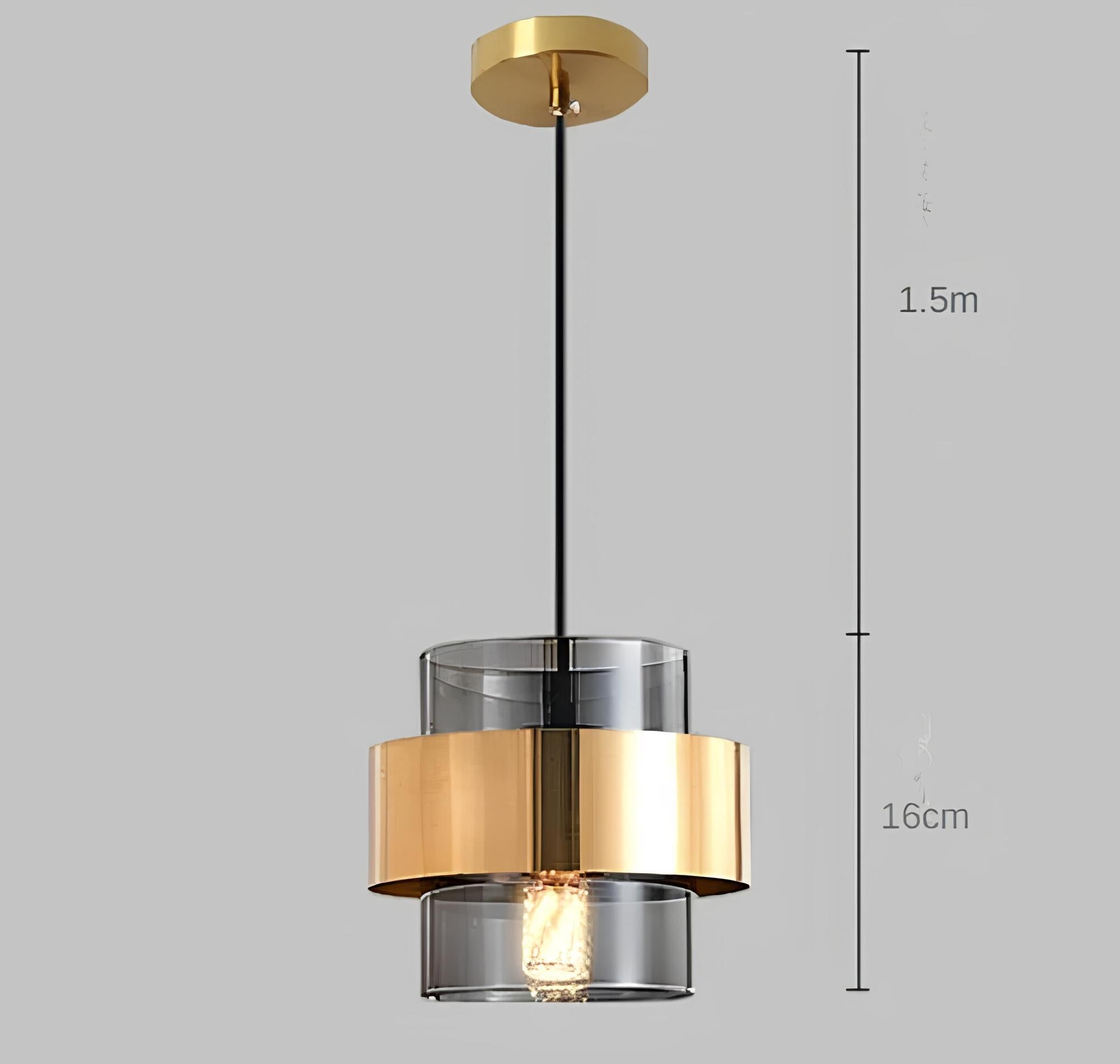 Velira | Pendelleuchte im Glas-Metalldesign