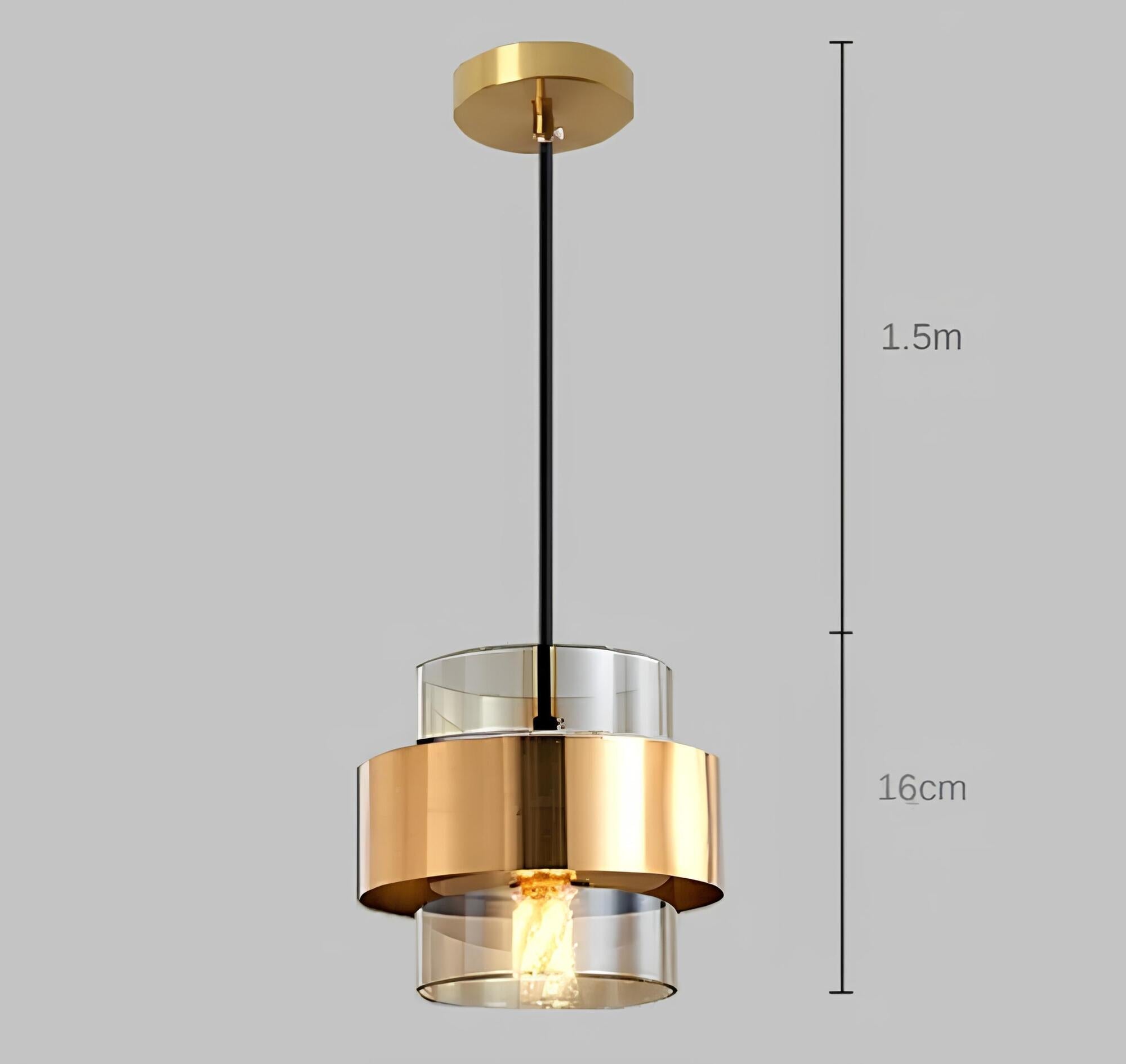 Velira | Pendelleuchte im Glas-Metalldesign