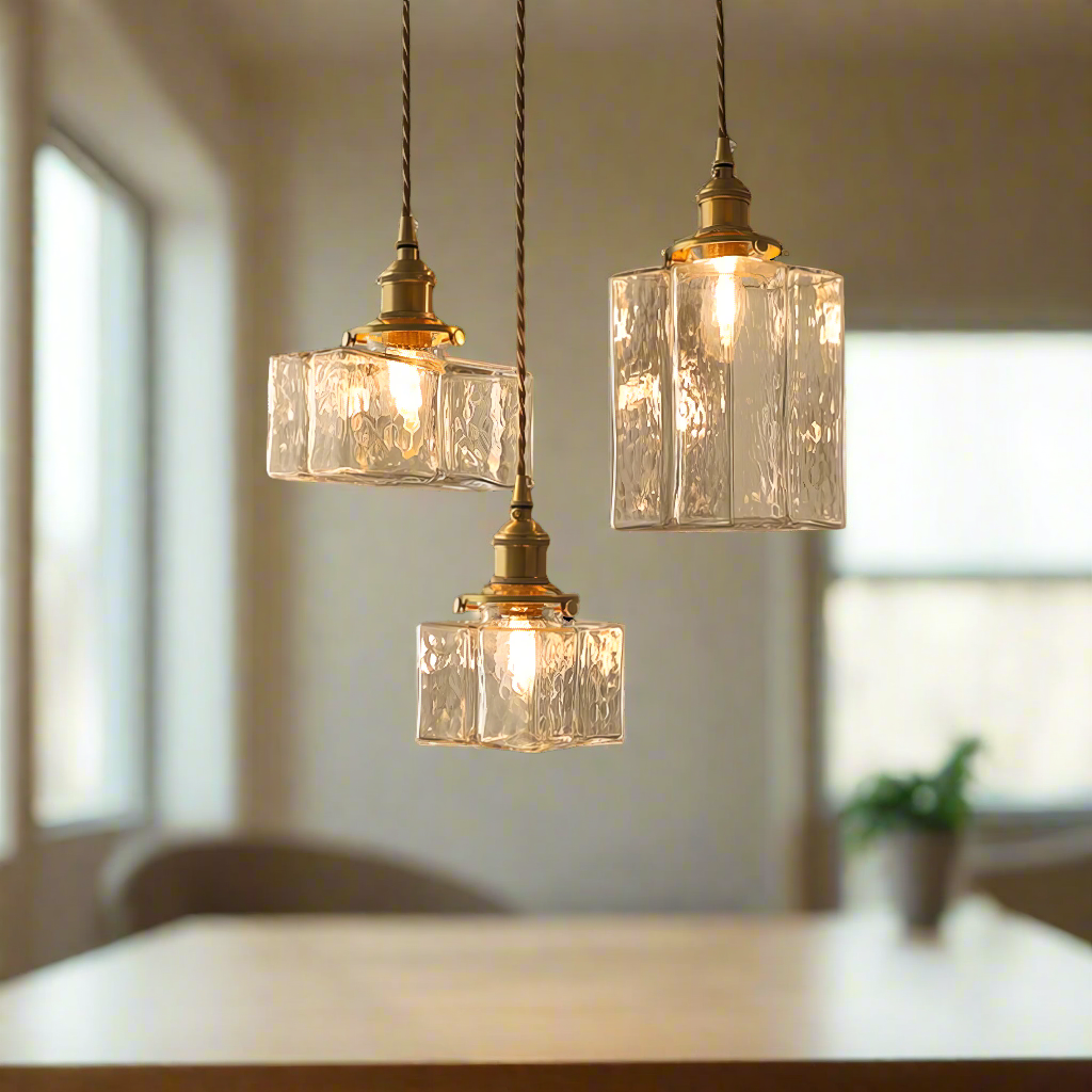 Orvani – LED Hängeleuchte mit Würfelglas