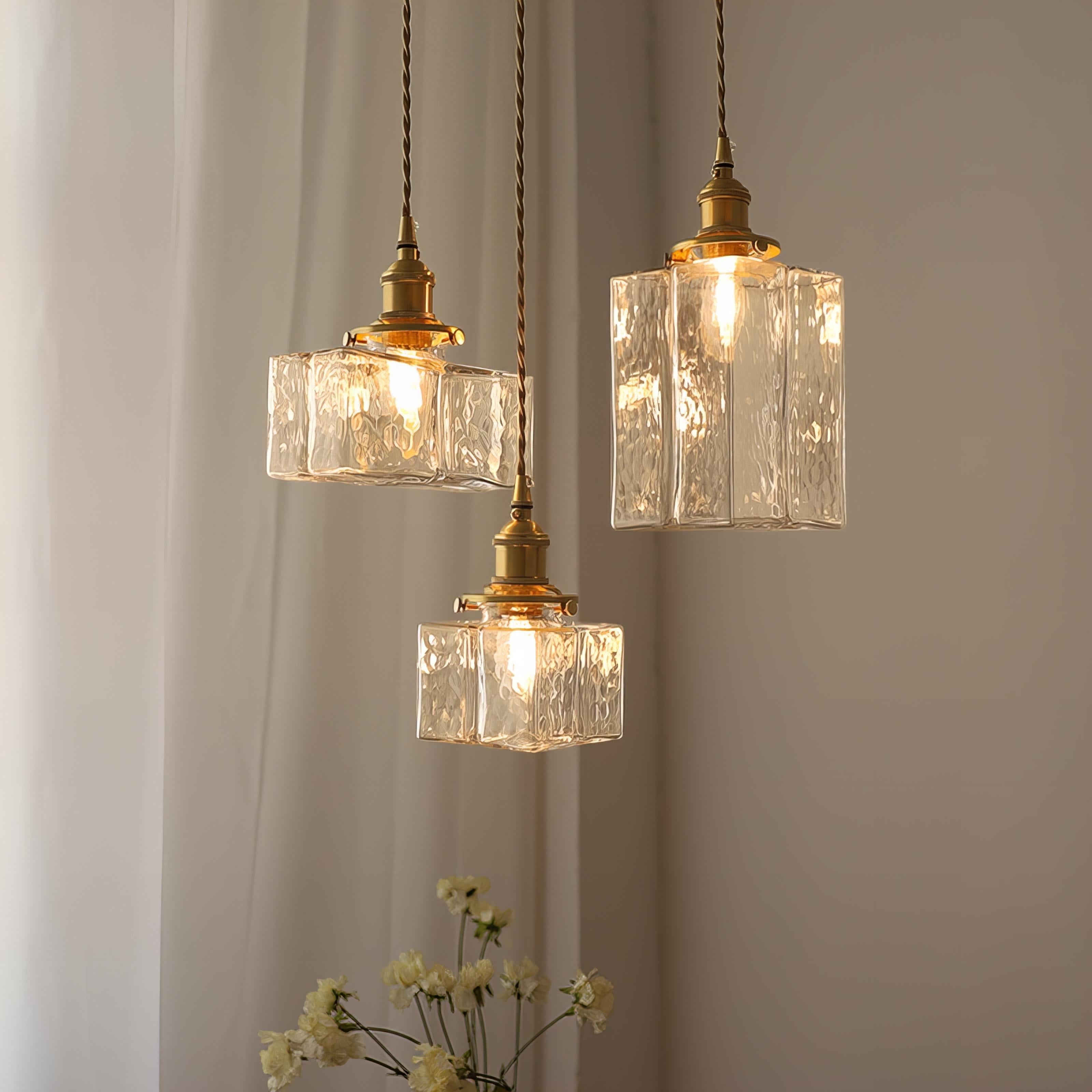 Orvani – LED Hängeleuchte mit Würfelglas