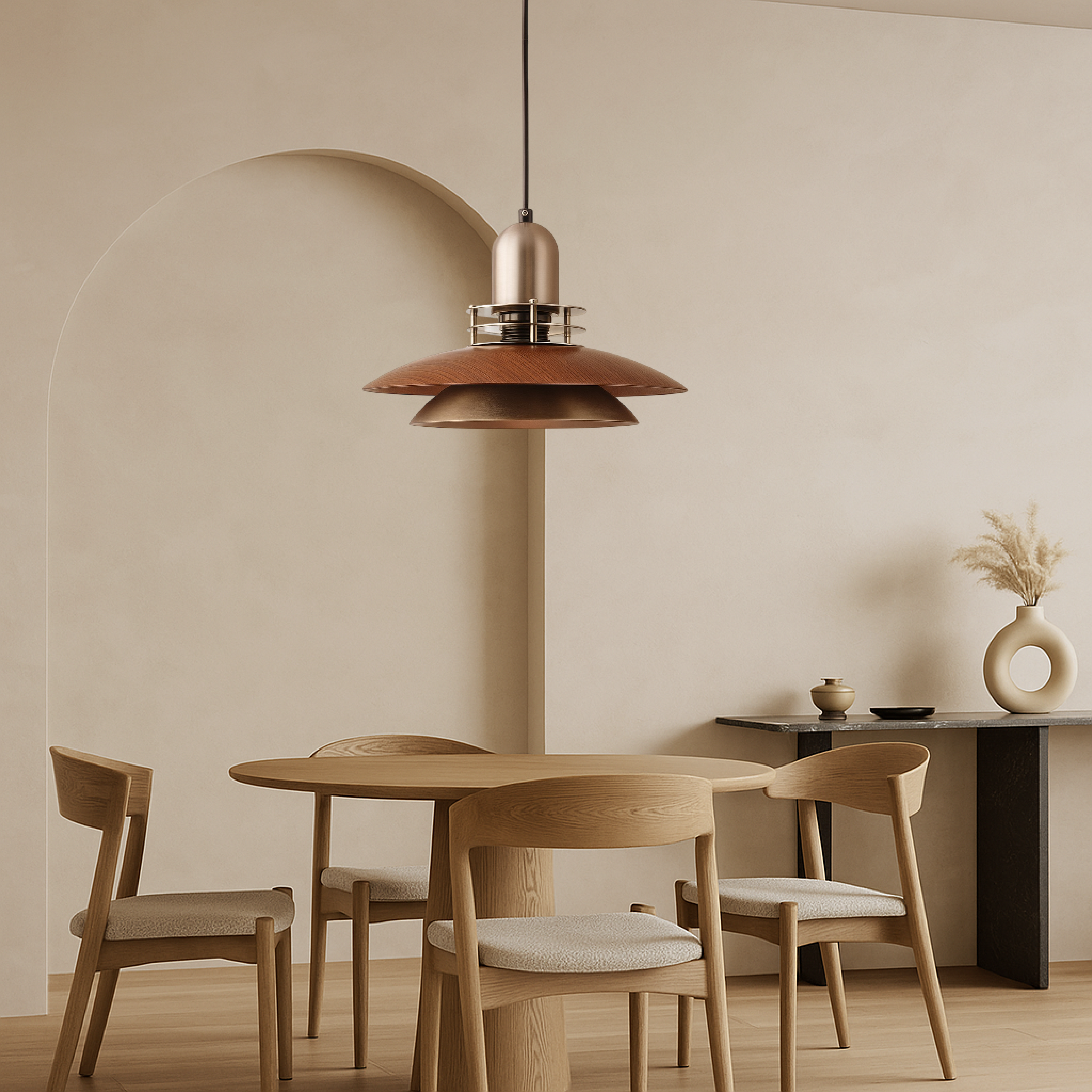 Tavaro | Pendelleuchte mit Holz-Design