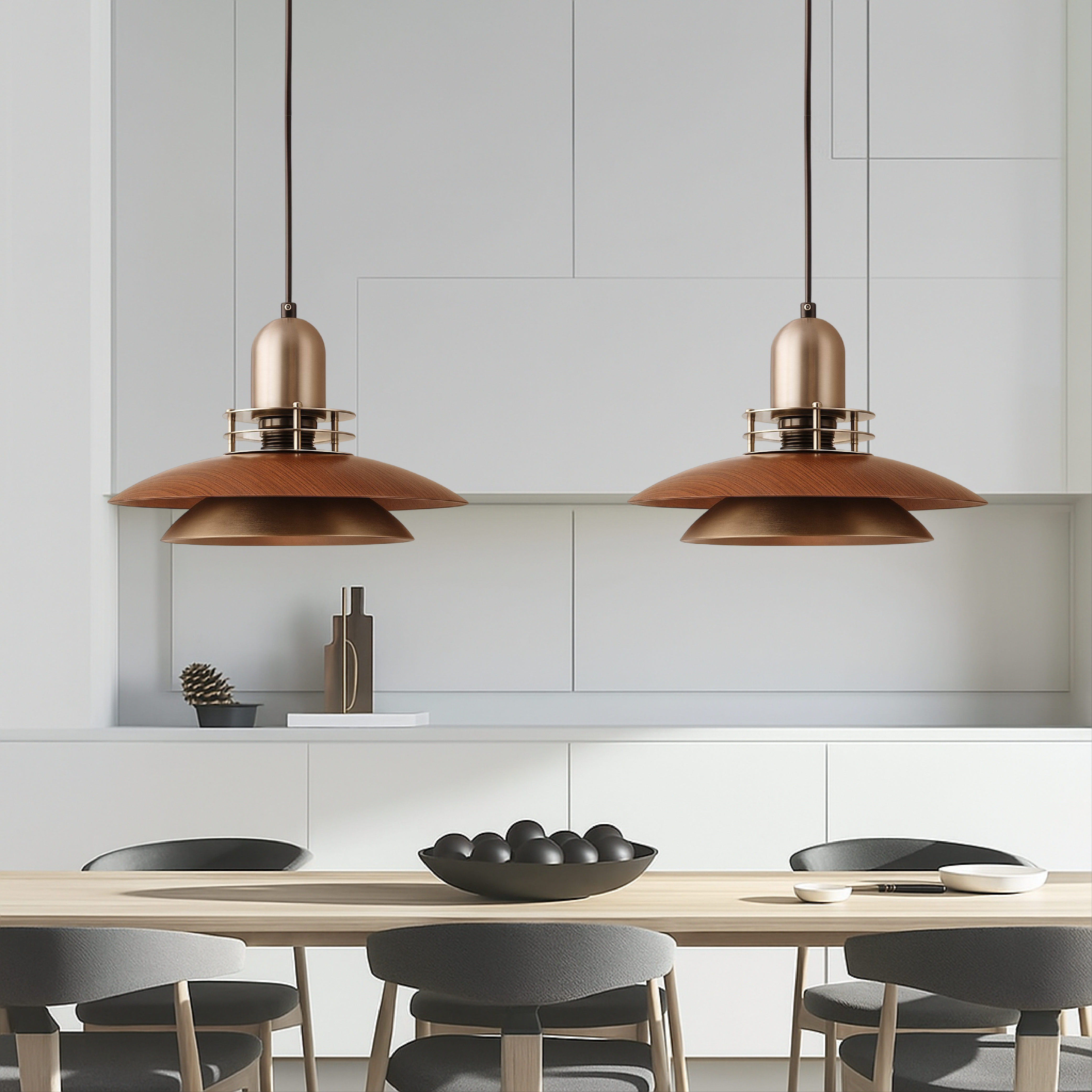 Tavaro | Pendelleuchte mit Holz-Design