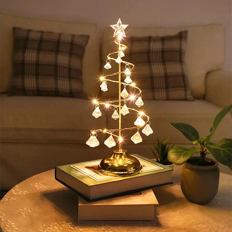 Crystava | LED Kristall Weihnachtsbaum Deko Lampe