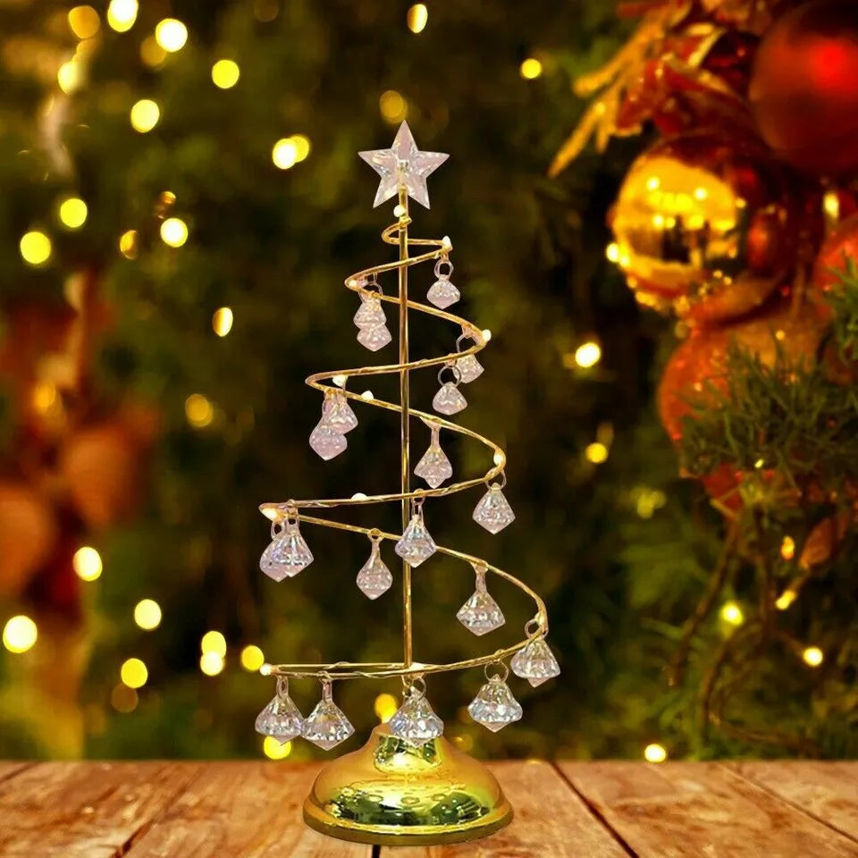 Crystava | LED Kristall Weihnachtsbaum Deko Lampe