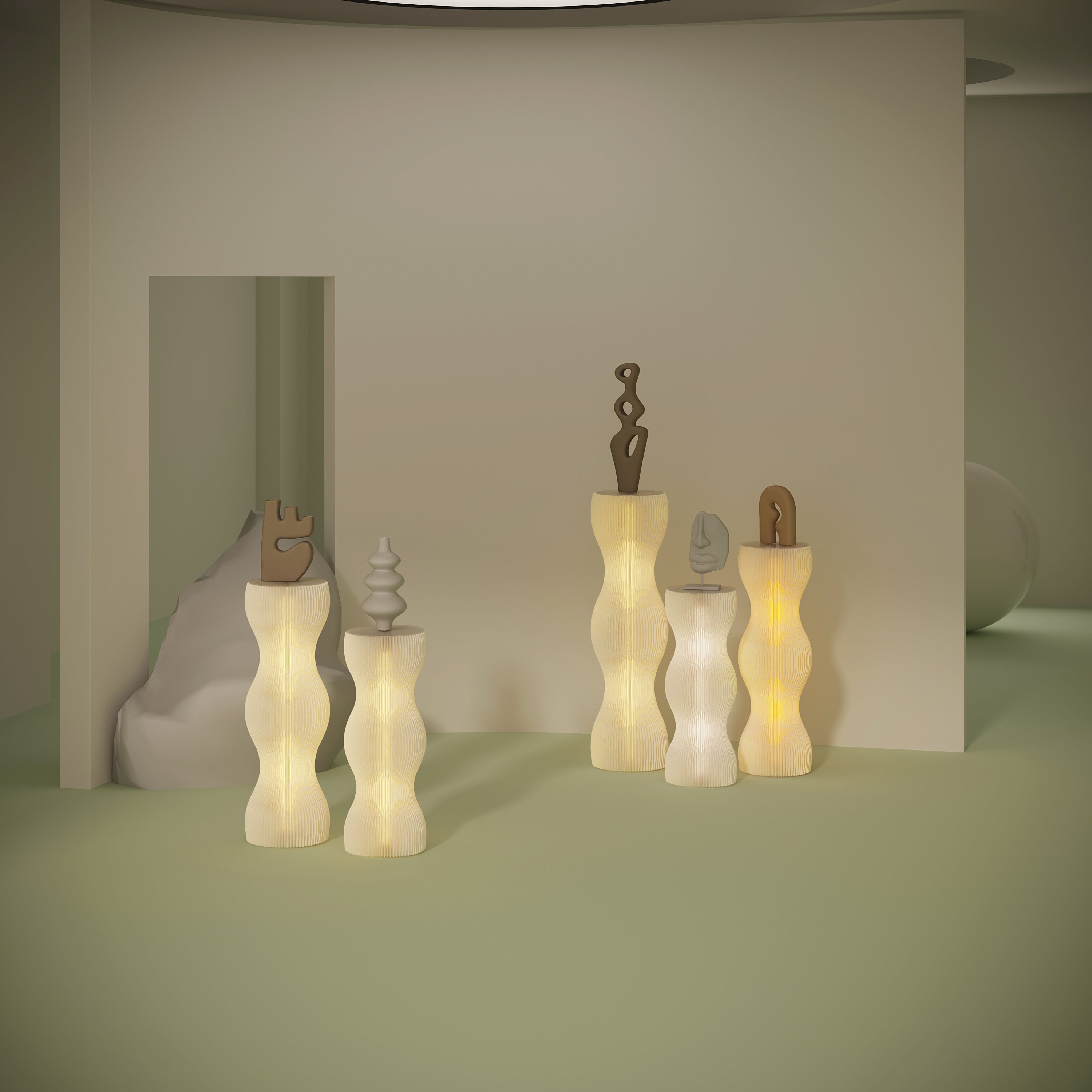 Sculptura | Künstlerische Wellen-Stehleuchte
